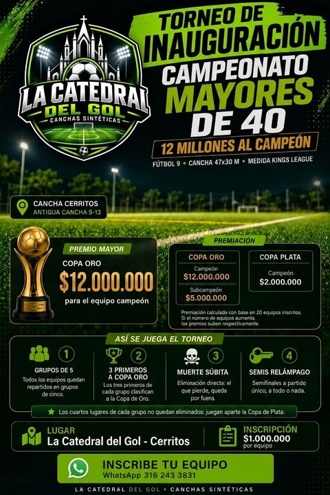 Afiche del Campeonato Mayores de 40